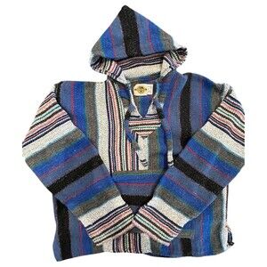 Earth Ragz Mens Herringbone Long Sleeve Kangaroo Pocket High Low Knit Hoodie XL